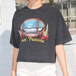 Brandy Melville (John Galt) boxy cropped San Francisco shirt
